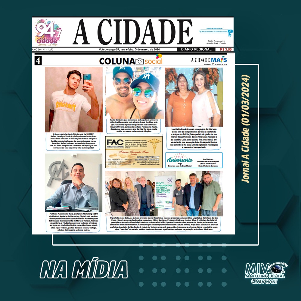Matheus Nascimento no Jornal A Cidade
